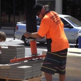 Brick Paving Perth Vacuum Machine In Action - Photo1 - Challenge Brick Paving Contractors
